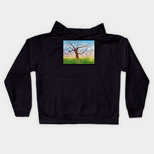 Birds in the Autumn Tree Kids Hoodie